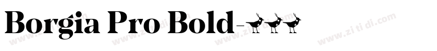 Borgia Pro Bold字体转换